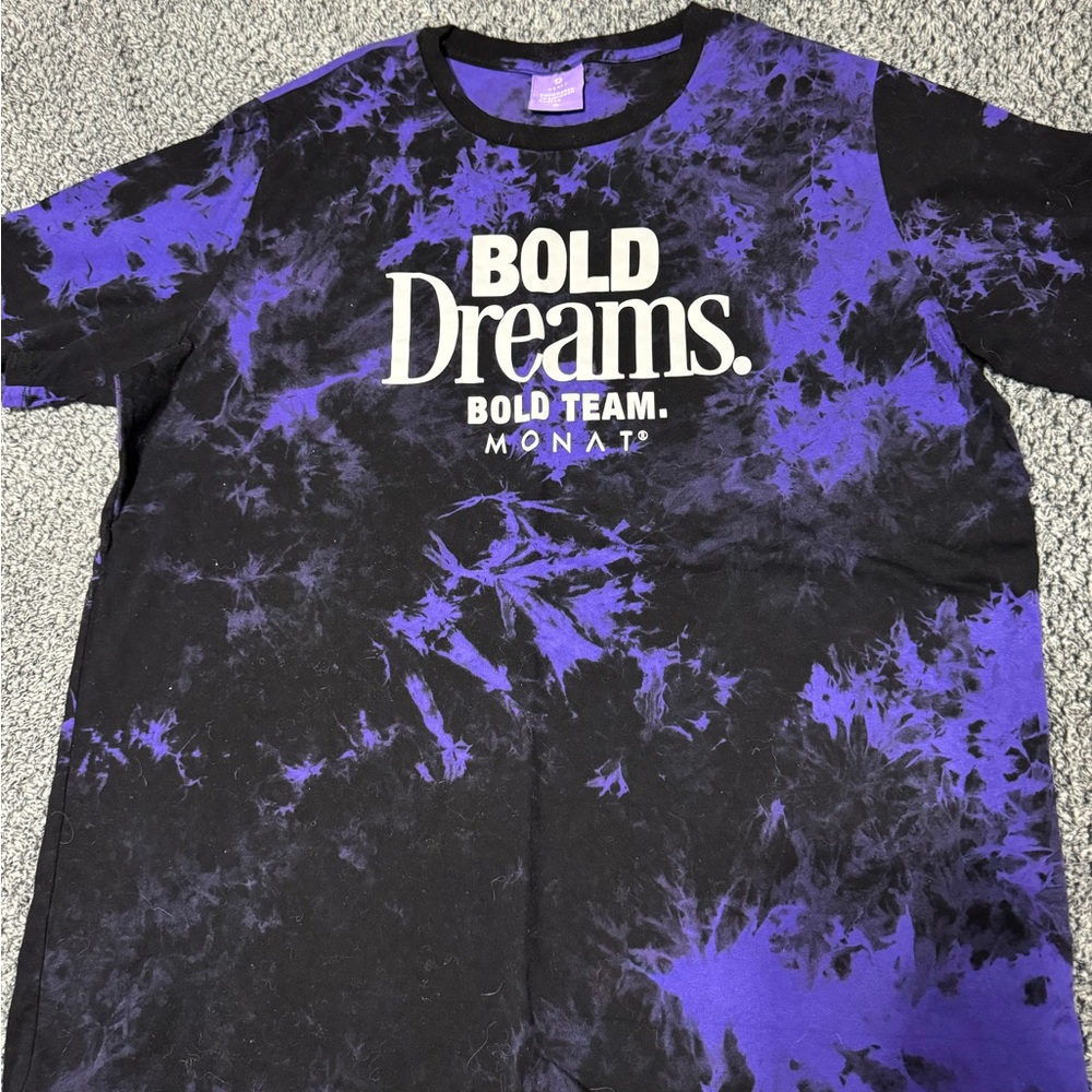 Purple tie dye MONAT tee